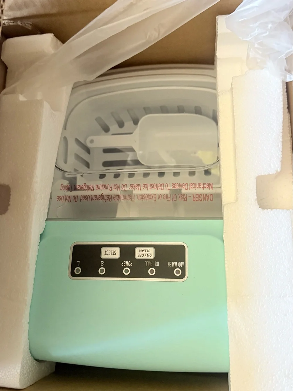 Green Countertop Ice Maker - Fast Home Ice Machine